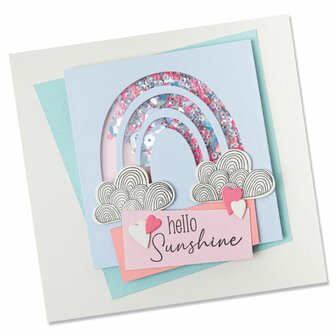 Sizzix Framelits Die &amp; Stamp - Rainbow Joy 665658 OP=OP