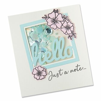 Sizzix Framelits Die &amp; Stamp - Floral Hello 665656 OP=OP