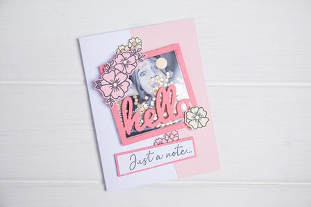 Sizzix Framelits Die &amp; Stamp - Floral Hello 665656 OP=OP