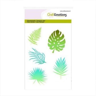 CraftEmotions Clearstamp A6 - Silhouette Tropical Leaves OP=OP