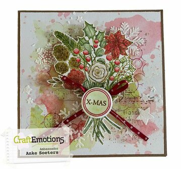 CraftEmotions Clearstamp A6 - Boeket en Seal Kerst OP=OP