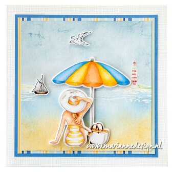 Marianne Design Stamp &amp; Die Set - Beach Umbrella CS1132 OP=OP