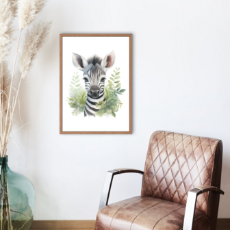 Poster zonder lijst A4 - Zebra 1