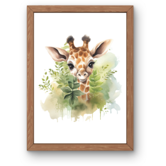 Poster zonder lijst A4 - Giraffe 1