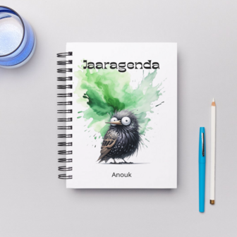 Jaaragenda A5 Gepersonaliseerd - Weird Birds 2