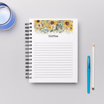 Jaaragenda A5 Gepersonaliseerd - Bloemen: Zonnebloemen 1