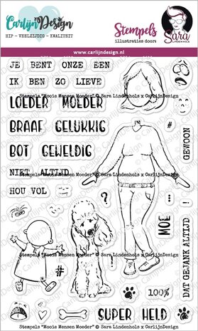 Carlijn Design Clearstamp - Mooie Mensen Moeder CDSL-0001 OP=OP