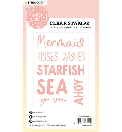 TWEEDE KANS Studio Light Clearstamp A6 - Sweet Stories nr. 441 Mermaid Kisses SL-SS-STAMP441 OP=OP