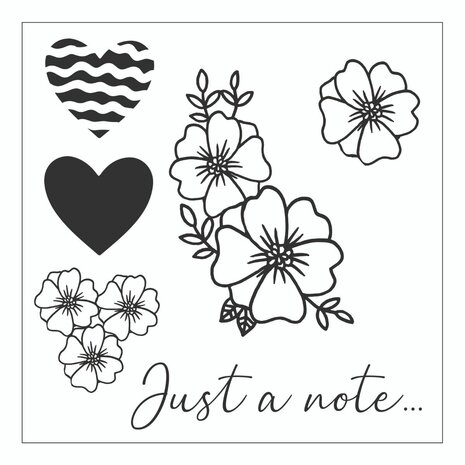 Sizzix Framelits Die & Stamp - Floral Hello 665656 OP=OP