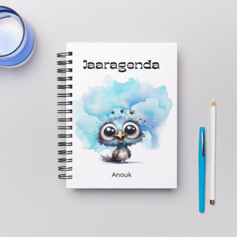 Jaaragenda A5 Gepersonaliseerd - Weird Birds 1