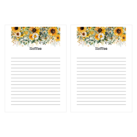 Jaaragenda A5 Gepersonaliseerd - Bloemen: Zonnebloemen 1